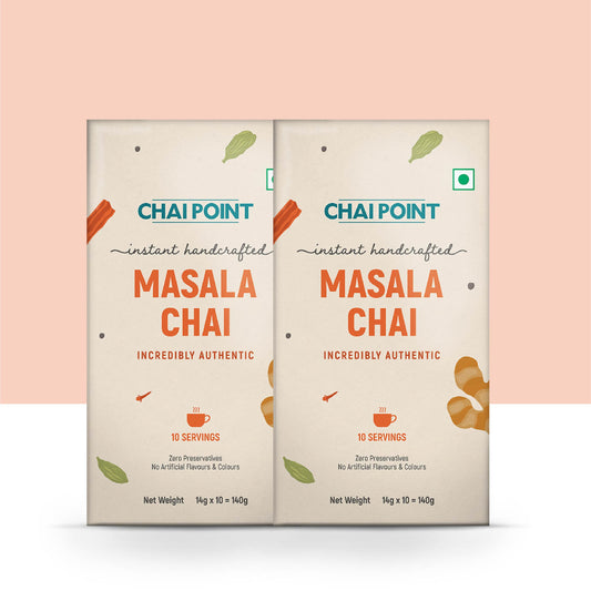 Instant Masala Tea Premix – Pack of 2 Boxes (20 Sachets, 14g Each) 20 Sachets (14g Each)