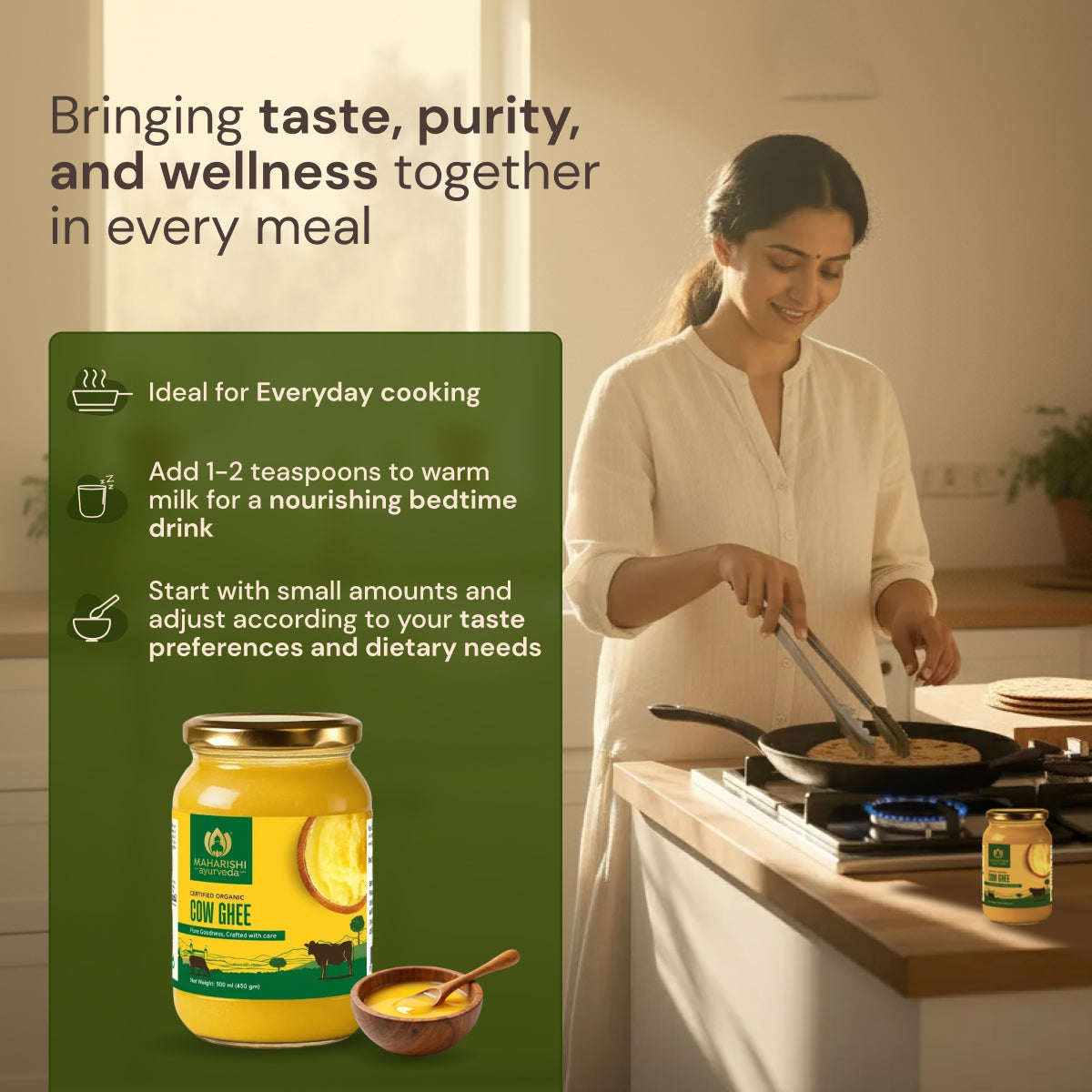 Pure Organic Cow Ghee | Improves Overall Wellness