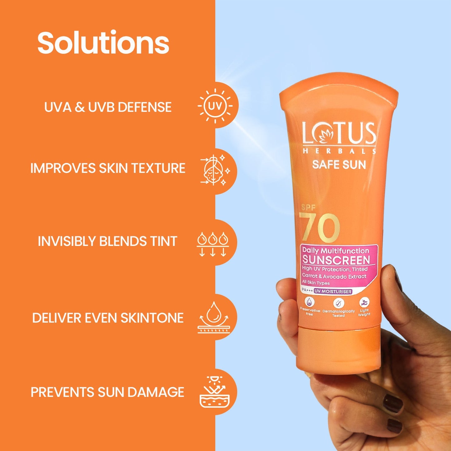 Safe Sun Daily Multi-Function Sunscreen SPF 70 PA+++ 60 g
