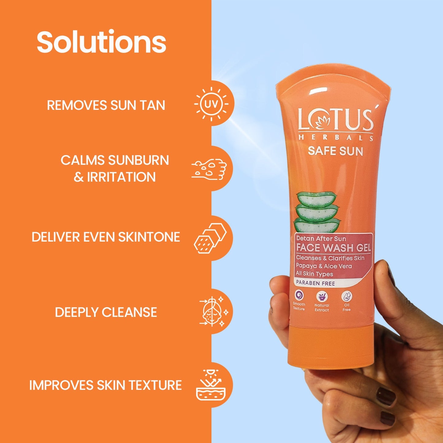Safe Sun DeTAN Face Wash Gel 100 g