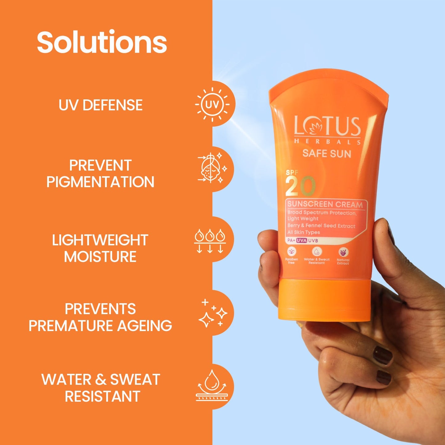 Safe Sun Sunscreen Cream SPF 20 PA+ 100g