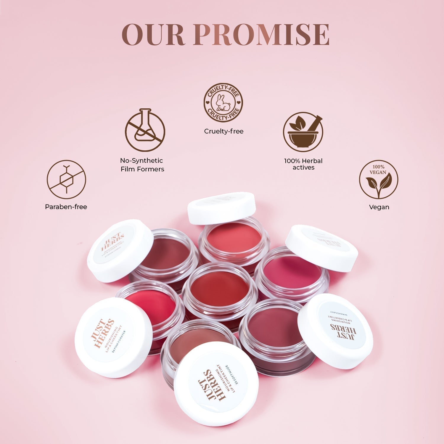 Nourishing Lip and Cheek Tint (Pack of 2): Peachy Coral and Pale Pink