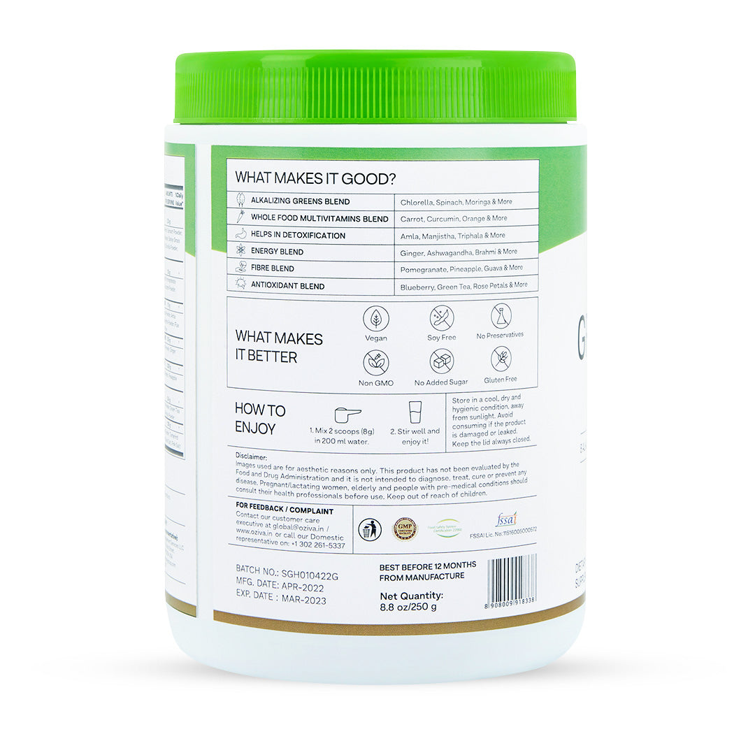 Superfood Greens & Herbs for Acne & Gut Health 250g