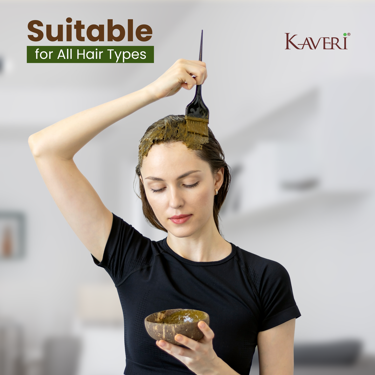 KAVERI Ready to Use Henna Paste for Hair – Natural Hair Color with Henna, Amla & Shikakai – Rich Brown Shade – 250g 250g