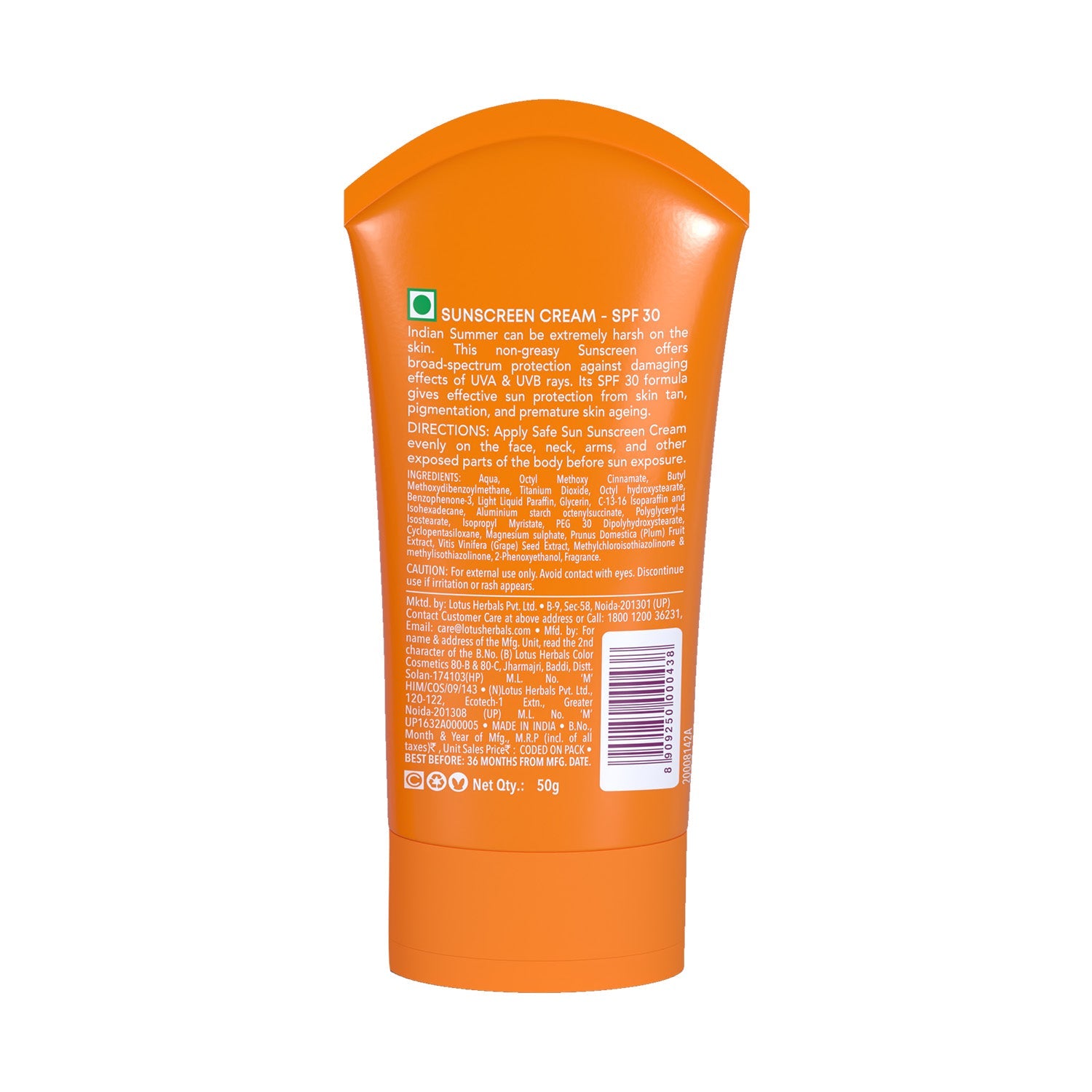 Safe Sun Sunscreen Cream SPF 30 PA++ 50g