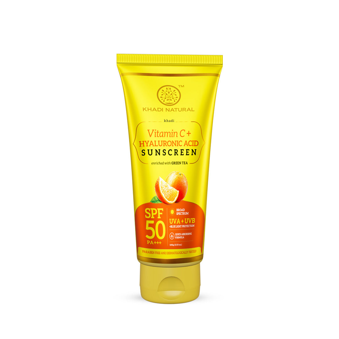 Vitamin C + Hyaluronic Acid Sunscreen Aqua Gel with Green Tea - SPF 50 100ml