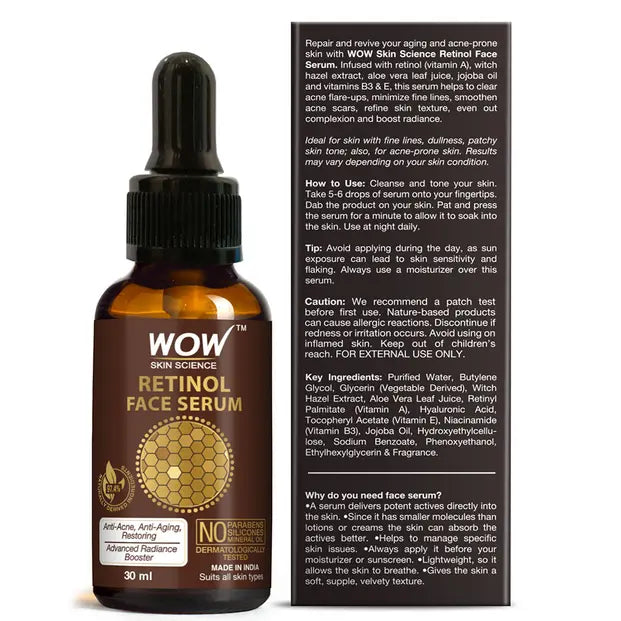 Retinol Face Serum Youthful Glow & Acne Defense 30ml