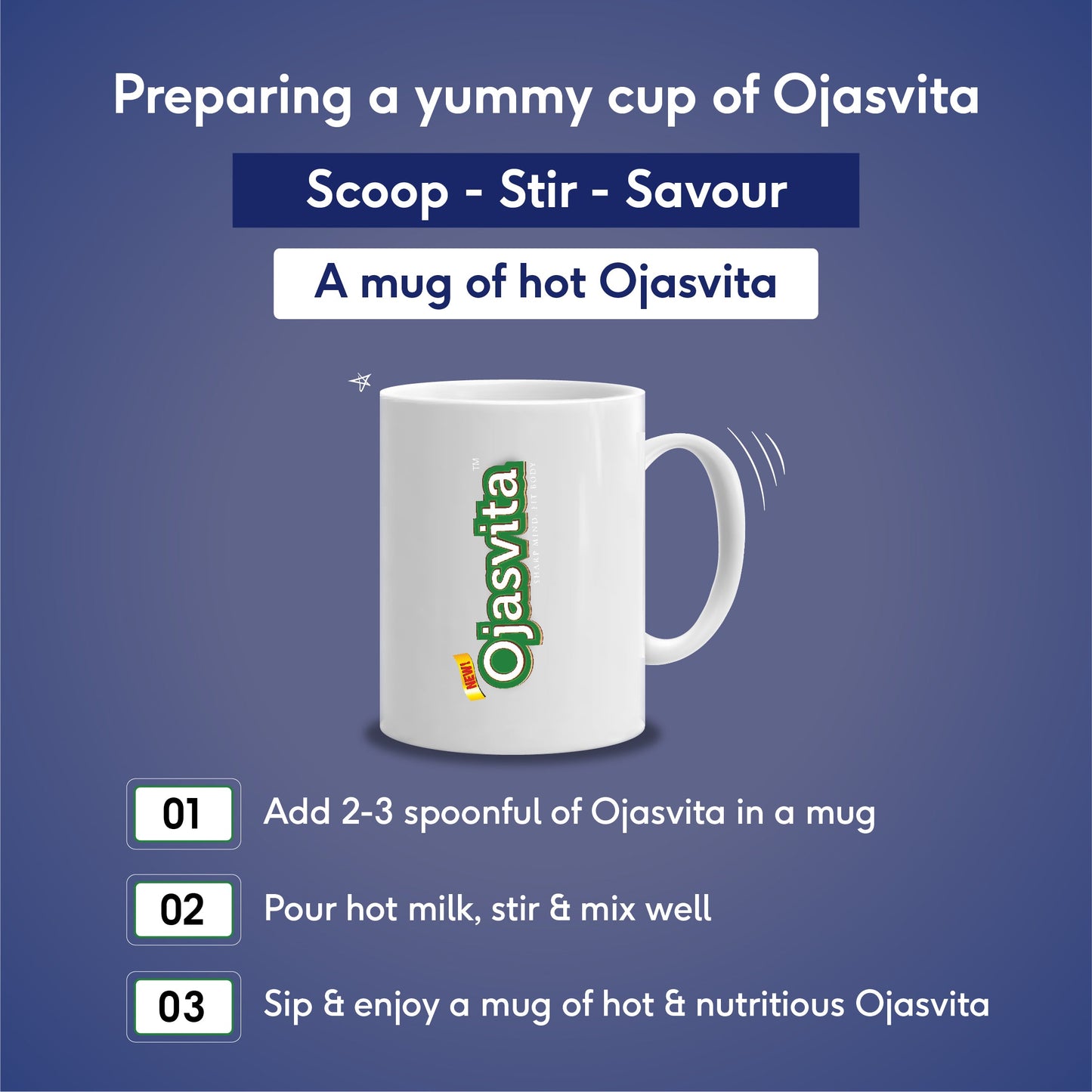 ChocoMalt Ojasvita - Sharp Mind & Fit Body |  Herbal Drink | 500 g, Pet Jar 500g