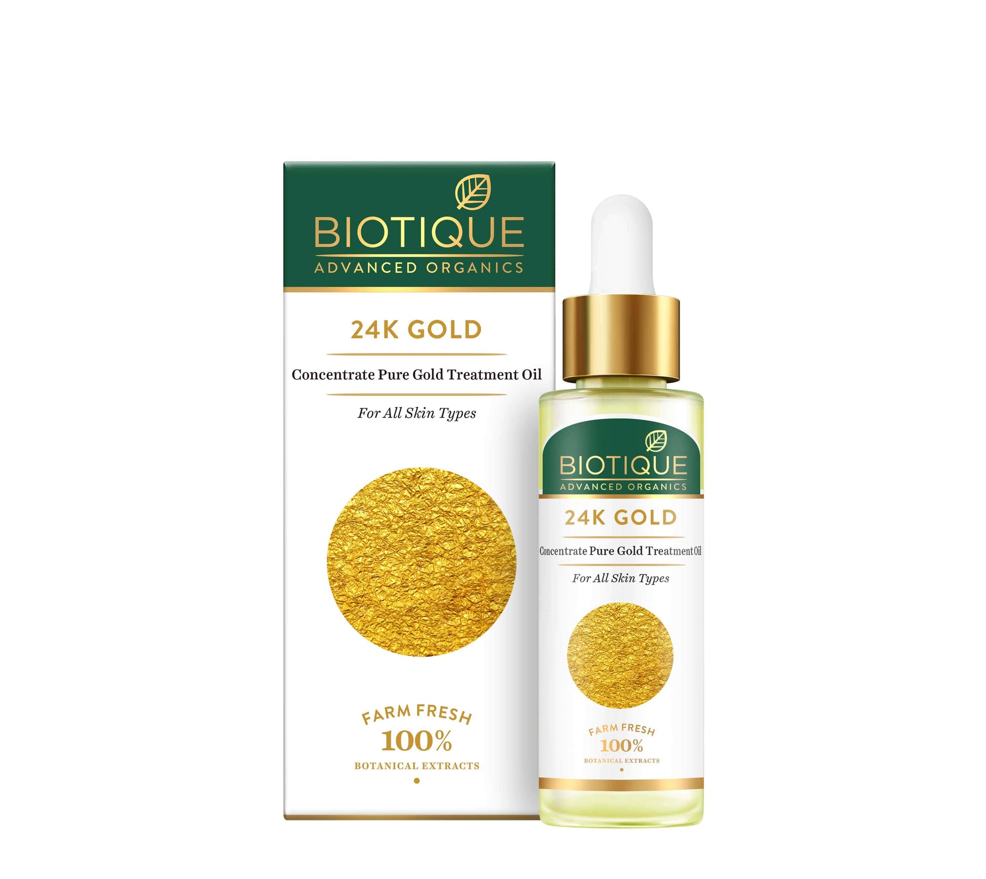 24K GOLD TREATMENT OIL Concentrate Pure Gold 30 ml