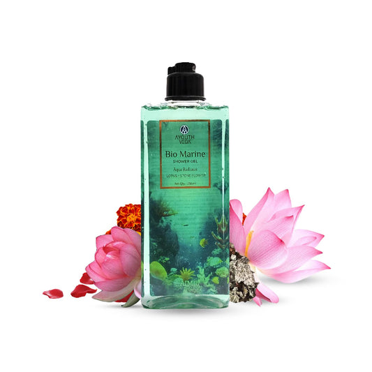 Bio Marine Shower Gel for Men & Women | Enriched with Lotus, Stone Flower & Water Chestnut | Detoxifies, Moisturizes & Rejuvenates | (250 ml) 250ml