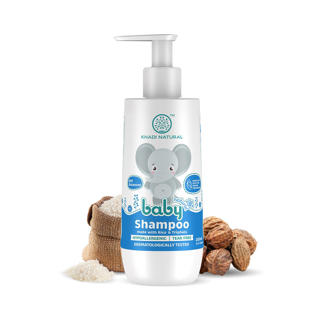 Baby Hair Cleanser Made with Rice and Triphala, Tear-free Baby Shampoo 200ml