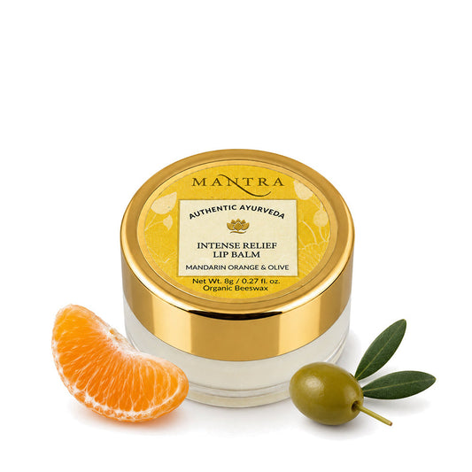 【Mantra Herbal】 Intense Relief Lip Balm Mandarin Orange & Olive｜インテンスリリーフ リップバーム マンダリンオレンジ＆オリーブ｜8g