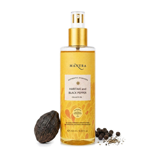 【Mantra Herbal】 Haritaki And Black Pepper Cellulite Oil｜ハリタキ アンド ブラックペッパー セルライトオイル｜100ml