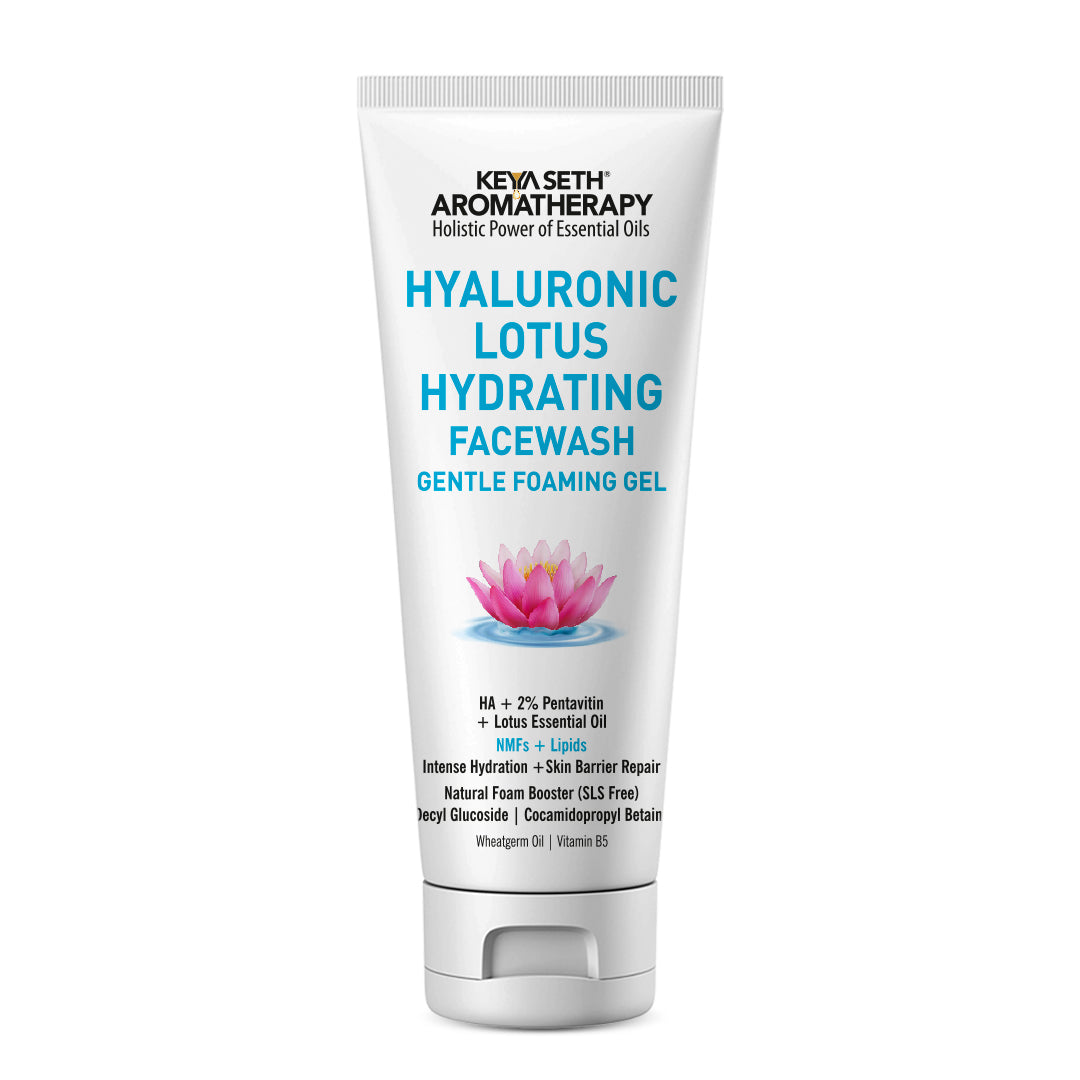 Hyaluronic Lotus Hydrating Facewash, 2 % Pentavitin + Natural Glucoside Foaming, NMFs + Lipids, Skin Barrier Repair, Gentle SLS Free 100ml x 3