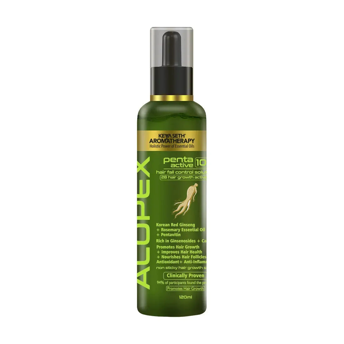 Alopex Penta Active 10, Solution for New Hair Growth & Hair Fall Control, Enriched with Korean Red Ginseng, Biotin & Vitamin E (Clinically Proven) 360g