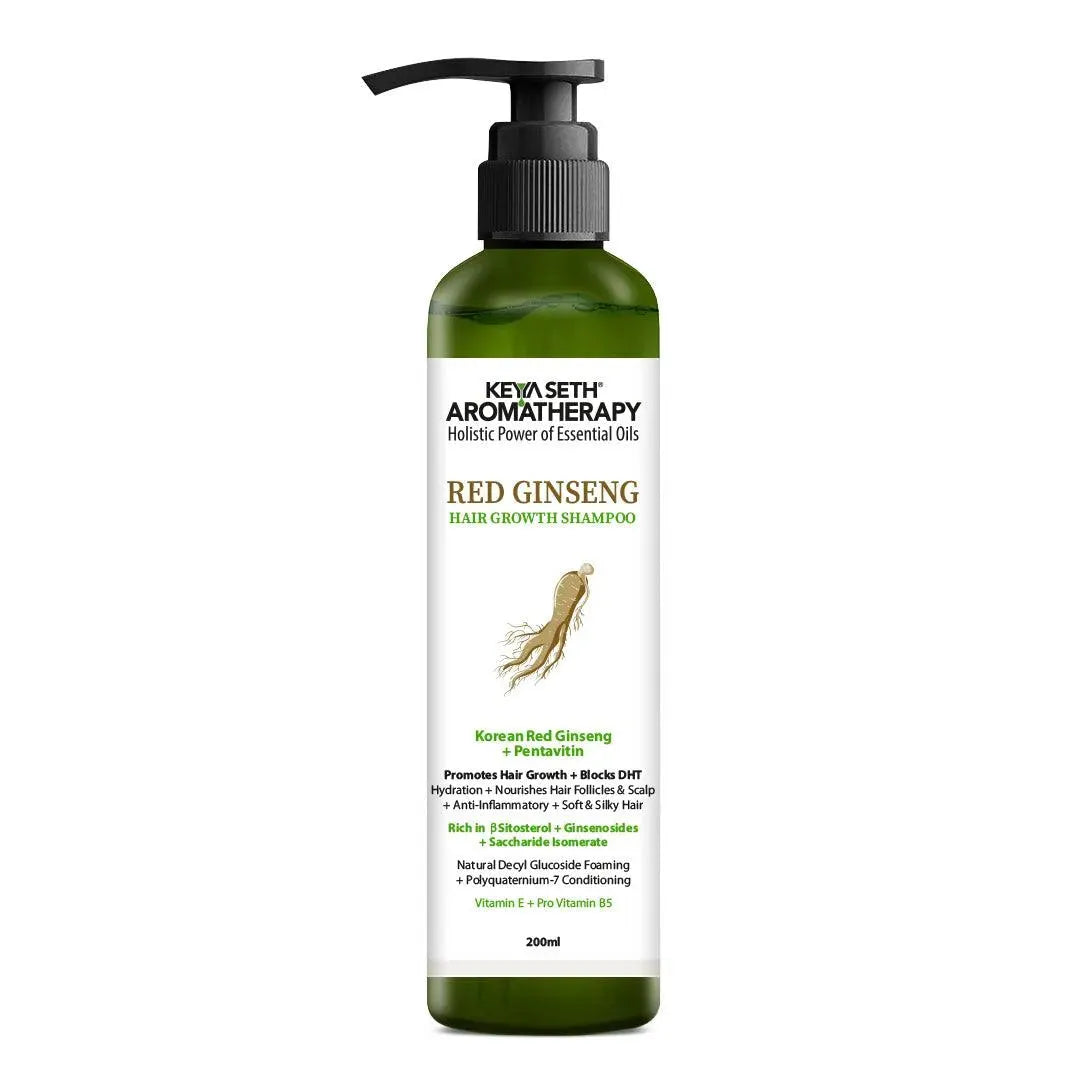 Korean Red Ginseng Hair Growth Shampoo, Blocks DHT, Pentavitin, Decyl Glucoside + Conditioners, Hydration Nourishes Hair & Scalp 200ml