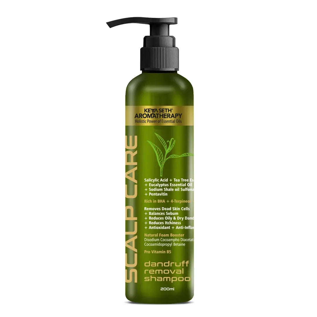 Scalp care Dandruff Removal Shampoo with Salicylic Acid, Tea Tree & Eucalyptus Oil –Reduces Dandruff & Flakes, Soothes Itchy scalp & Nourishes Hair 200ml