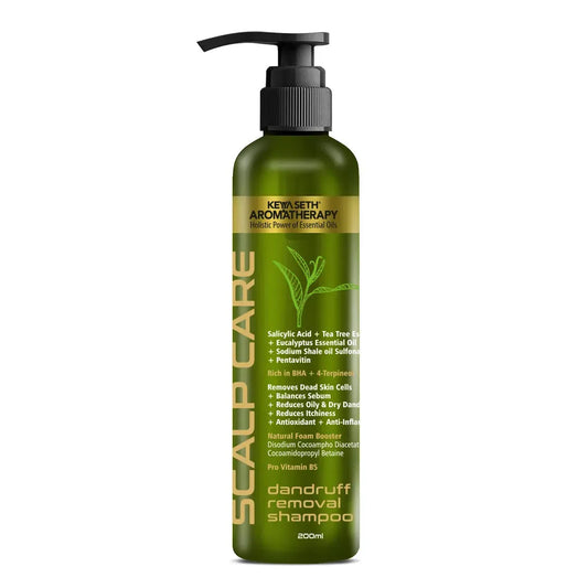 Scalp care Dandruff Removal Shampoo with Salicylic Acid, Tea Tree & Eucalyptus Oil –Reduces Dandruff & Flakes, Soothes Itchy scalp & Nourishes Hair 200ml