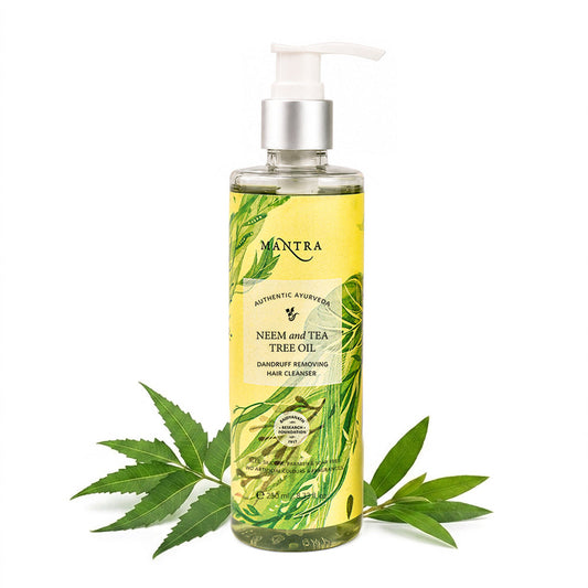 【Mantra Herbal】 Neem and Tea Tree Oil Dandruff Removing Hair Cleanser｜ニーム アンド ティーツリーオイル ダンドラフリムービング ヘアクレンザー｜250ml