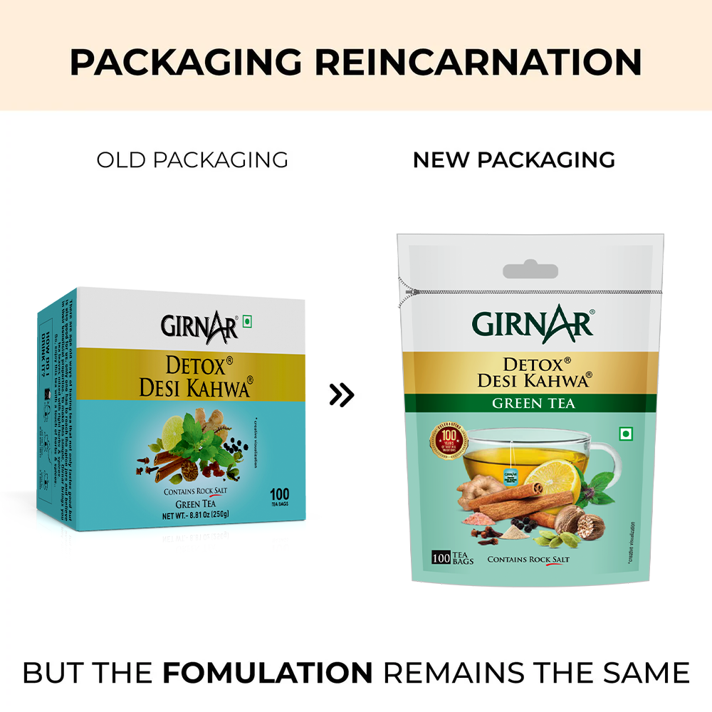Green Tea Bags - Detox / Desi Kahwa 36 Tea Bags