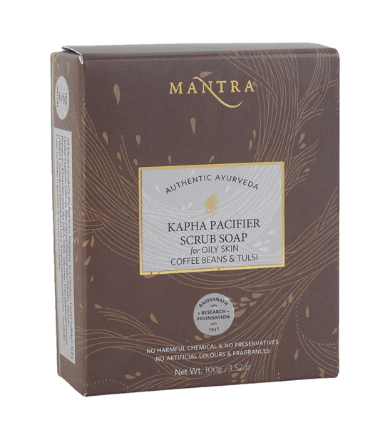 Kapha Pacifier Scrub Soap for Oily Skin Coffee Beans & Tulsi