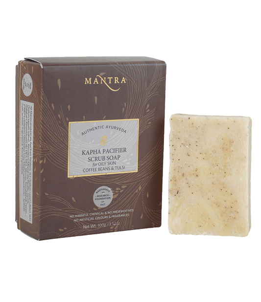 Kapha Pacifier Scrub Soap for Oily Skin Coffee Beans & Tulsi
