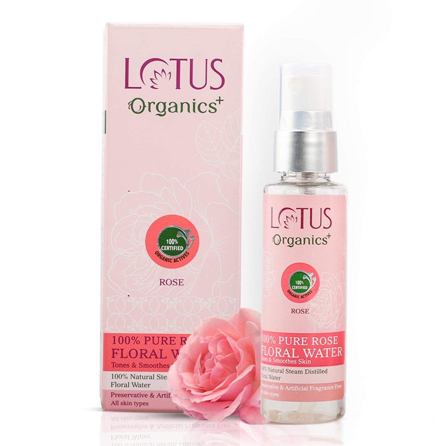 Organics+ 100% PURE ROSE FLORAL WATER 