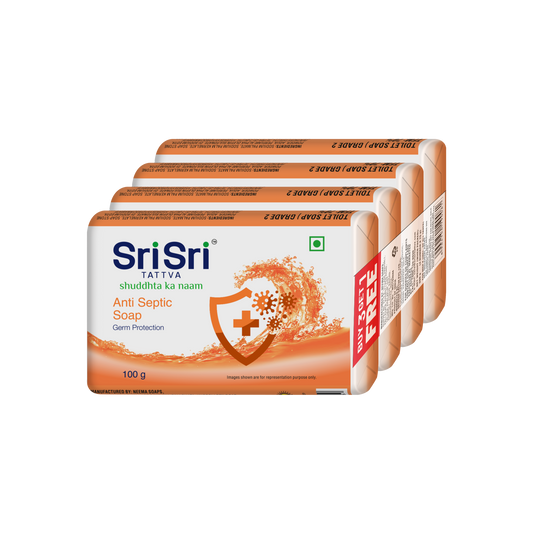 【Sri Sri Tattva】 Antiseptic Soap (Germ Protection) Buy 3 Get 1 Free｜ 殺菌石けん（除菌・防菌） 3個買うと1個無料｜ 100g×4個
