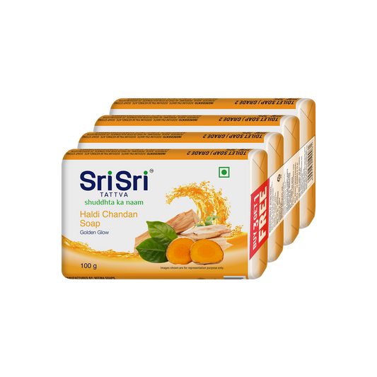 【Sri Sri Tattva】 Haldi Chandan Soap｜ ハルディ＆チャンダン ソープ｜ 100g×4個