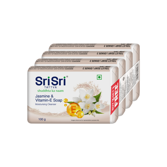 【Sri Sri Tattva】 Jasmine & Vitamin E Soap｜ ジャスミン＆ビタミンE ソープ｜ 100g×4個
