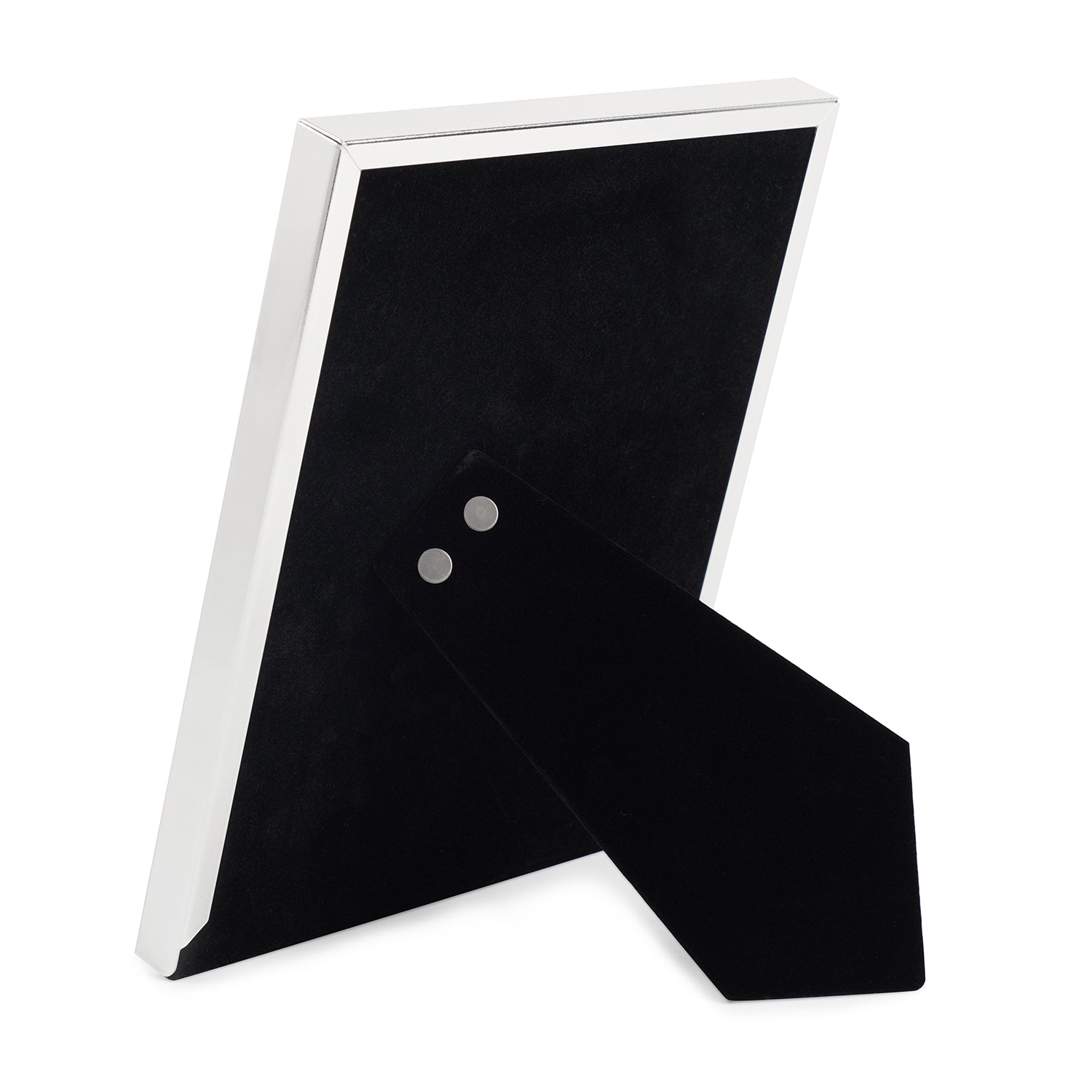 Silver Plated Geometric Pattern Metal Photo Frame - Small