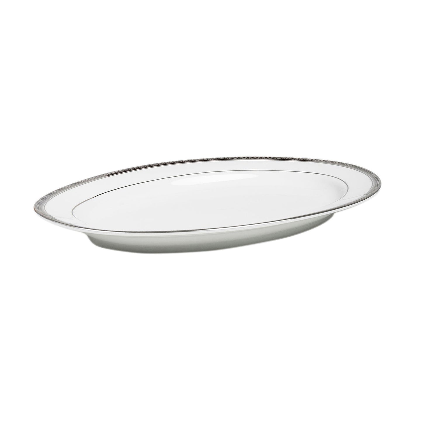 White Silver Piccadilly Oval Platter