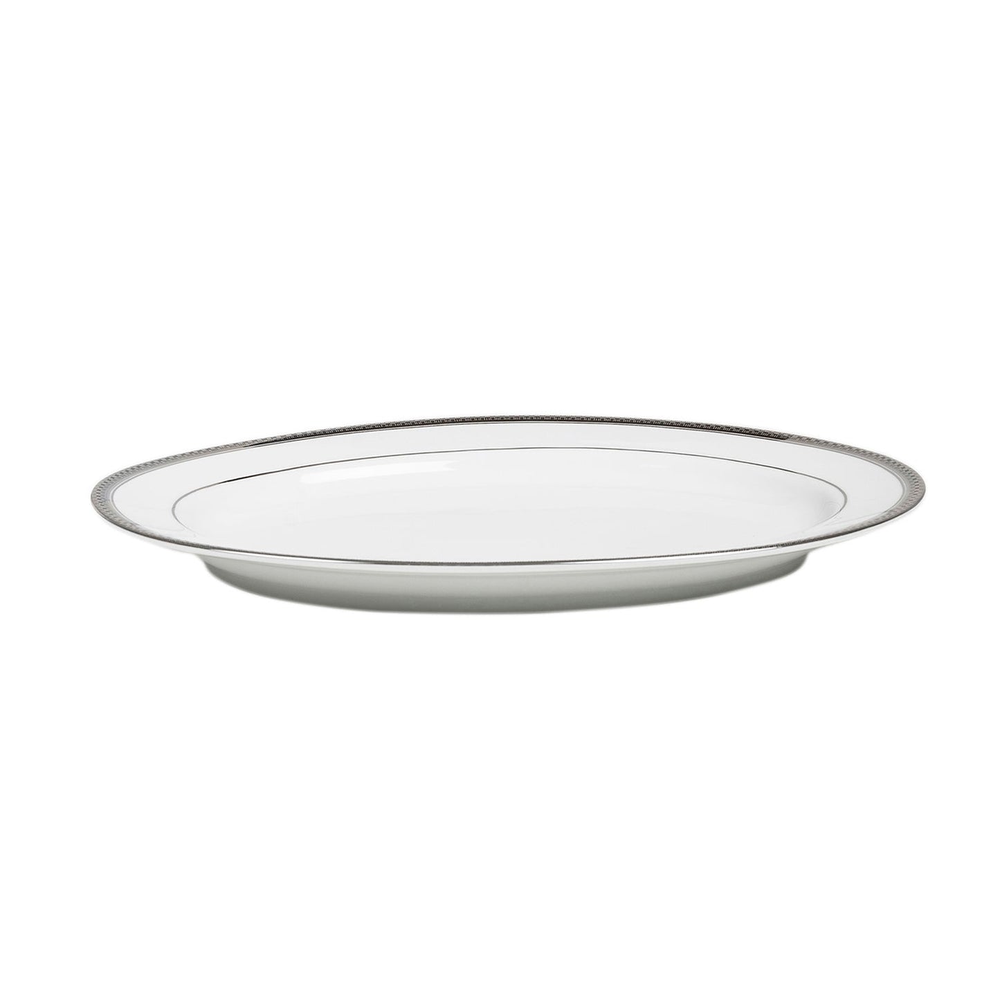 White Silver Piccadilly Oval Platter