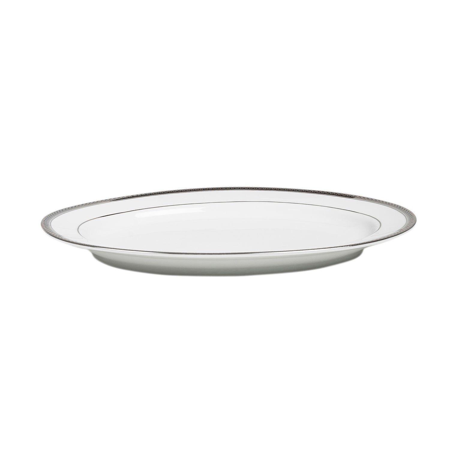 White Silver Piccadilly Oval Platter