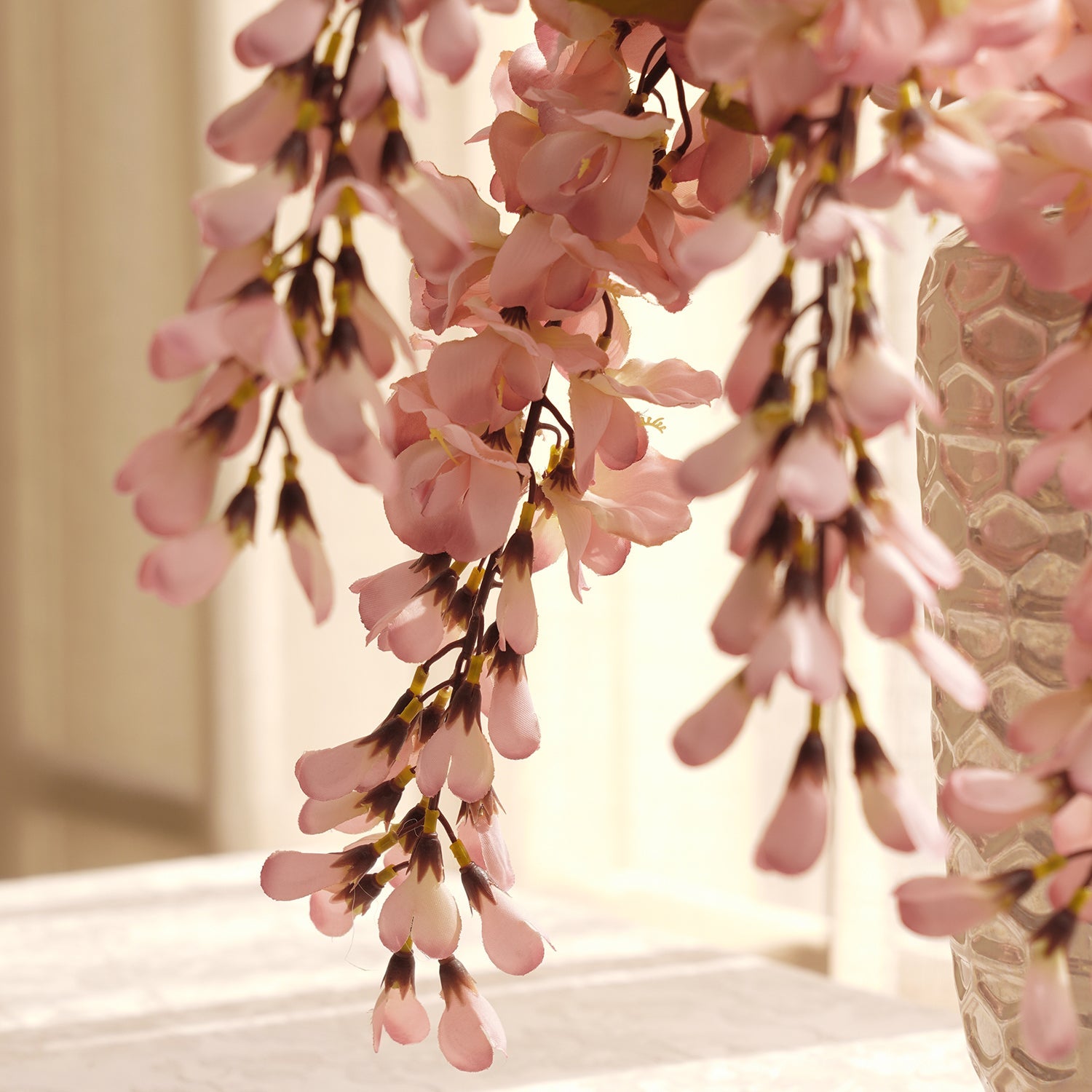 Pink Bean Faux Flower Stem Single