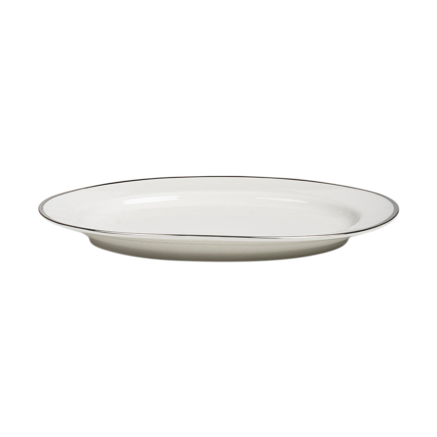 White Silver Victoria Oval Platter