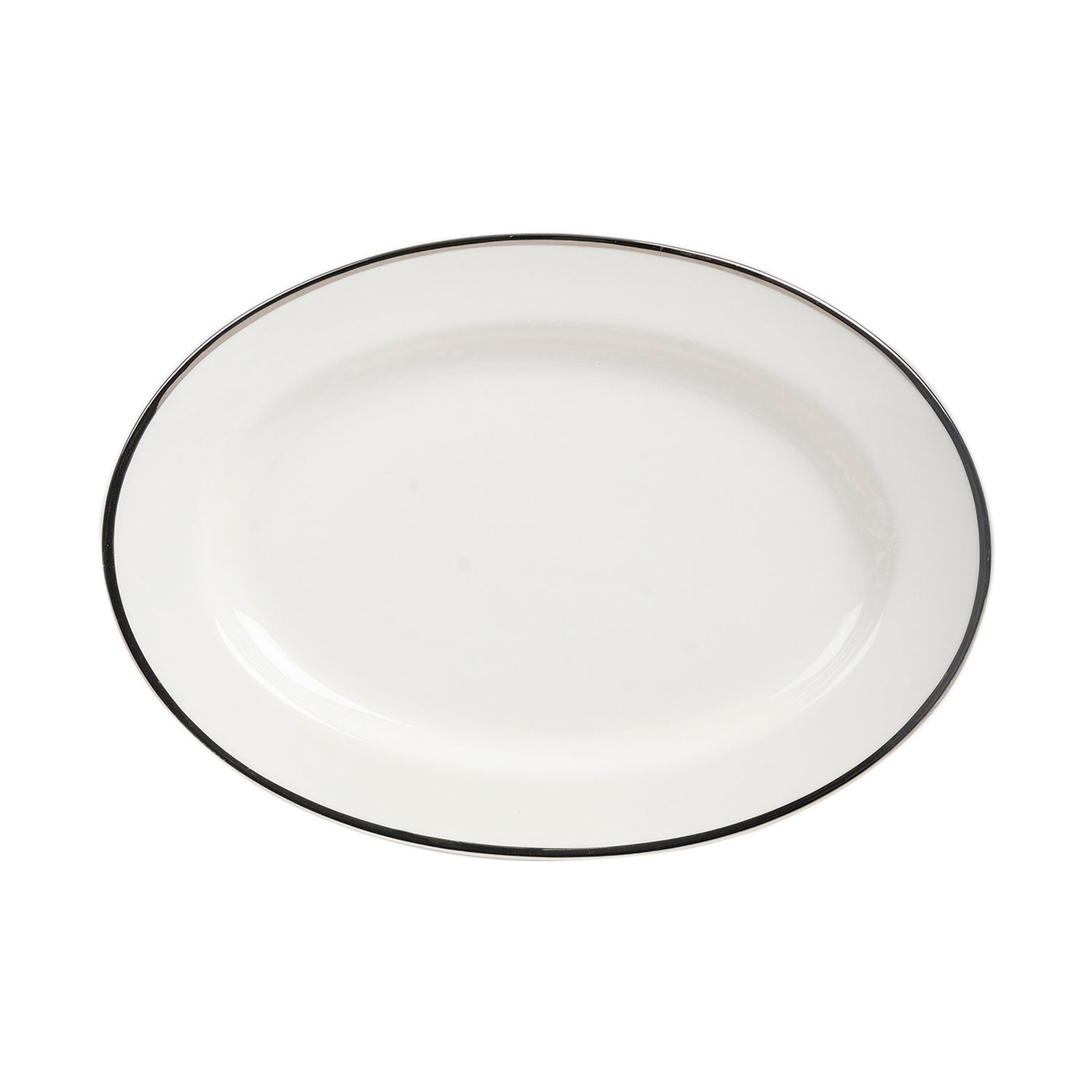 White Silver Victoria Oval Platter