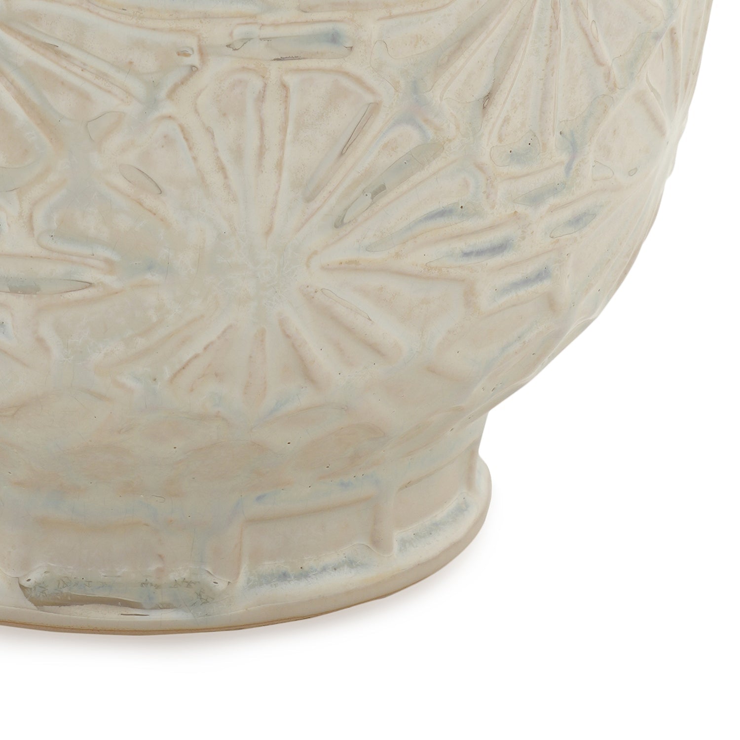 White Floral Ceramic Vase