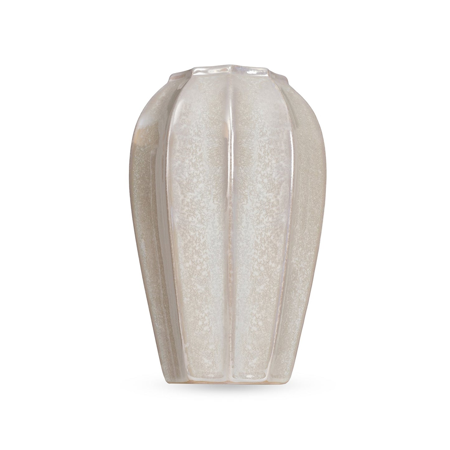 White Smooth Glaze Ceramic Vase - Medium