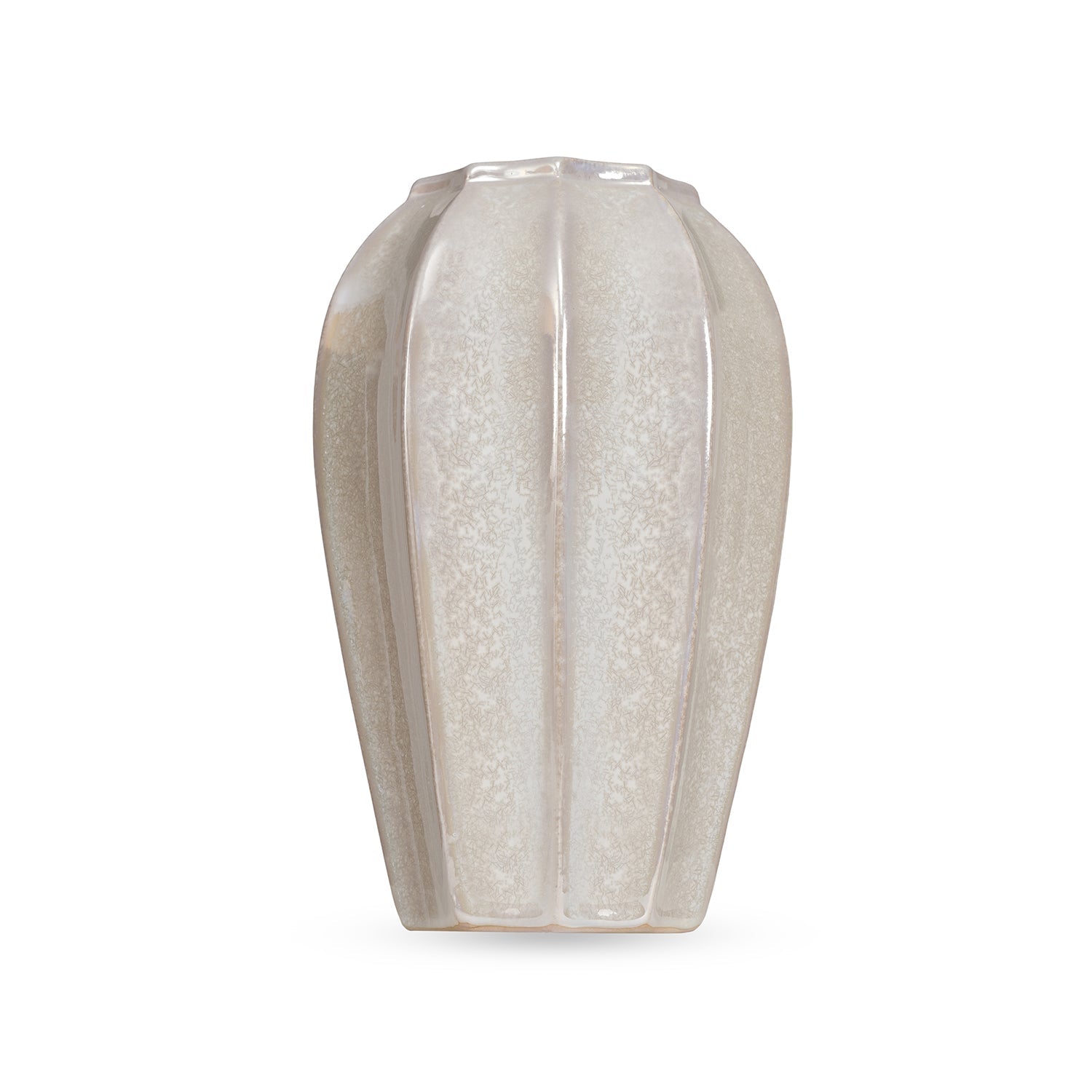 White Smooth Glaze Ceramic Vase - Medium