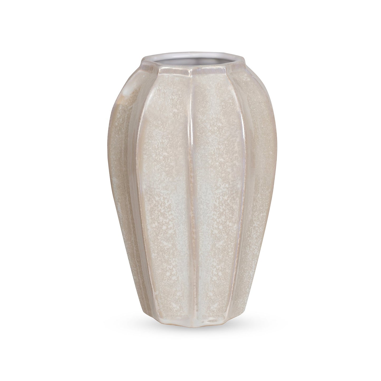 White Smooth Glaze Ceramic Vase - Medium