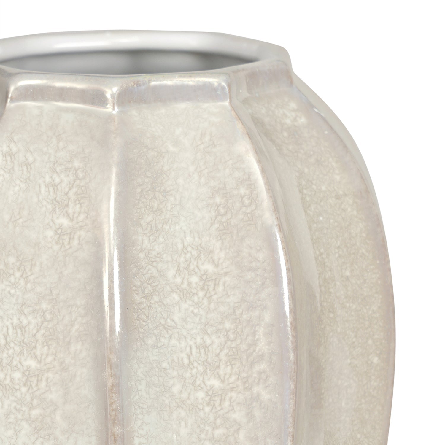White Smooth Glaze Ceramic Vase - Medium