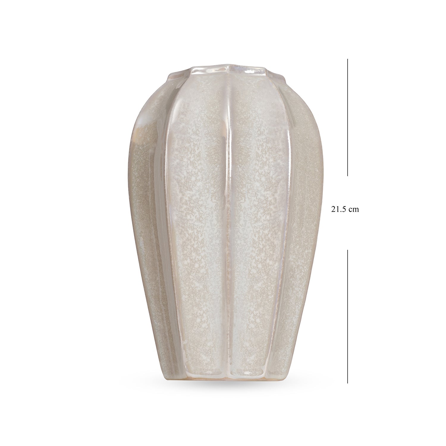 White Smooth Glaze Ceramic Vase - Medium