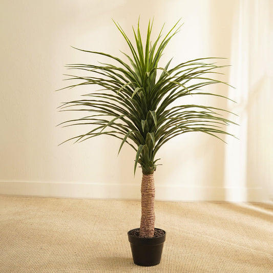 Green Faux Ponytail Palm Potted Plant Large