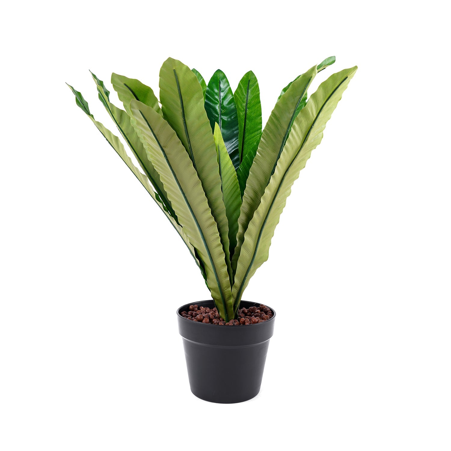 Green Artificial Birds Nest Fern Potted Plant