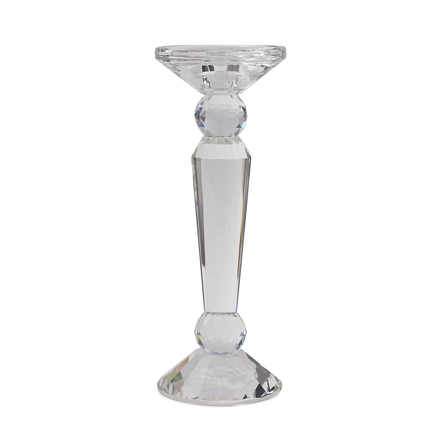 Clear Crystal Candle Holder