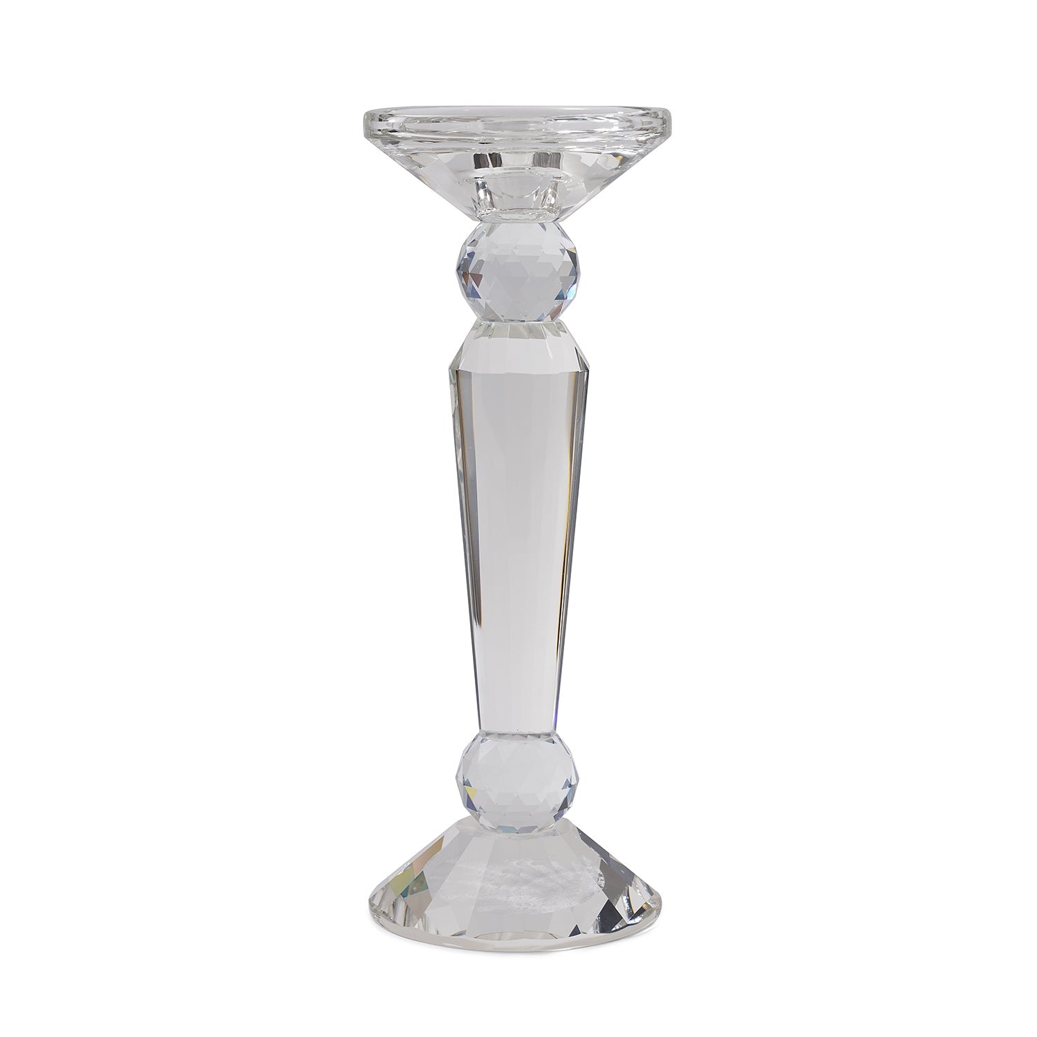 Clear Crystal Candle Holder