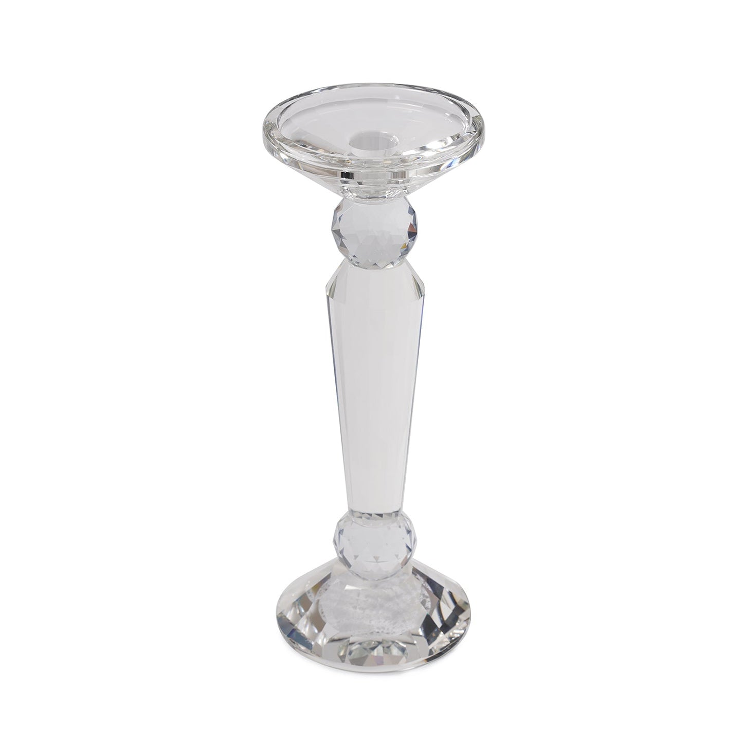 Clear Crystal Candle Holder