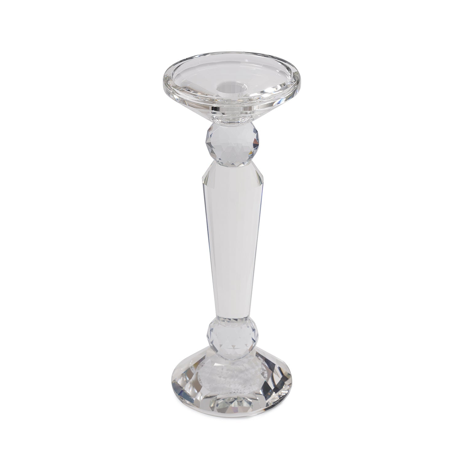 Clear Crystal Candle Holder