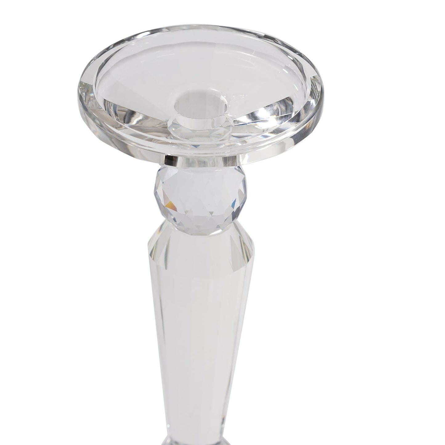 Clear Crystal Candle Holder